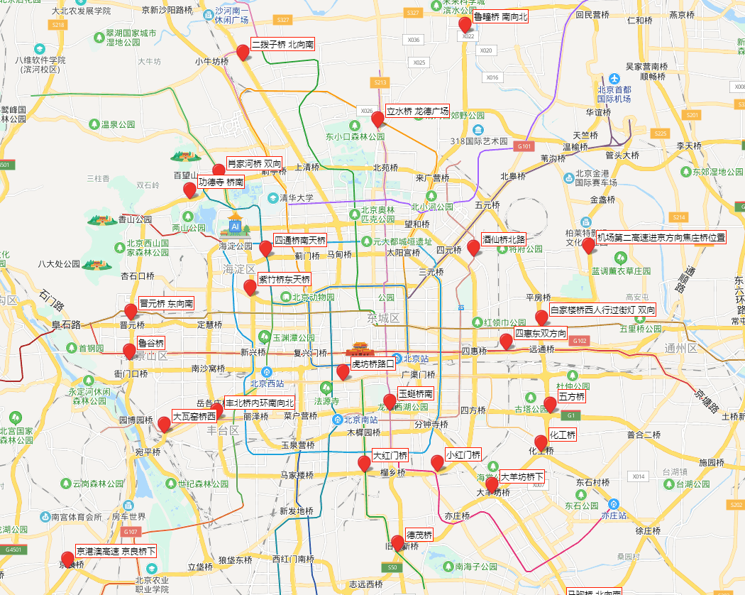 百度地图-显示外地车拍照摄像头位置