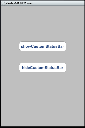 iOS custom status bar Demo