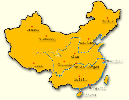 map of china with cities. MAP OF CHINA