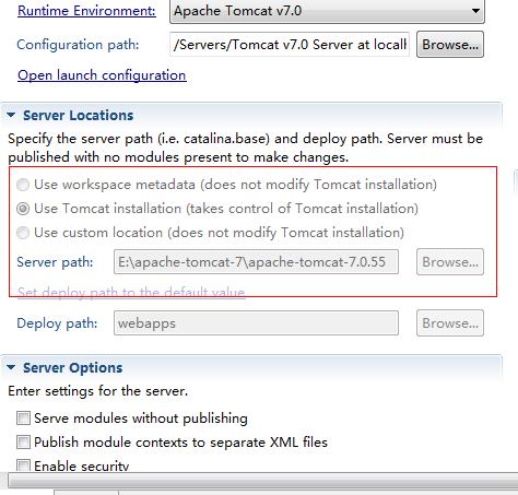 修改eclipse的server地址 修改eclipse的server地址