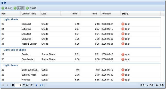图3-3 点击“待审核”状态按钮，显示“取消”操作按钮