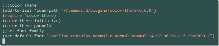 Emacs中的Color Theme以及字体设置
