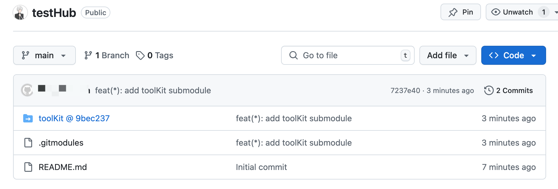 Git: submodule 子模块简明教程