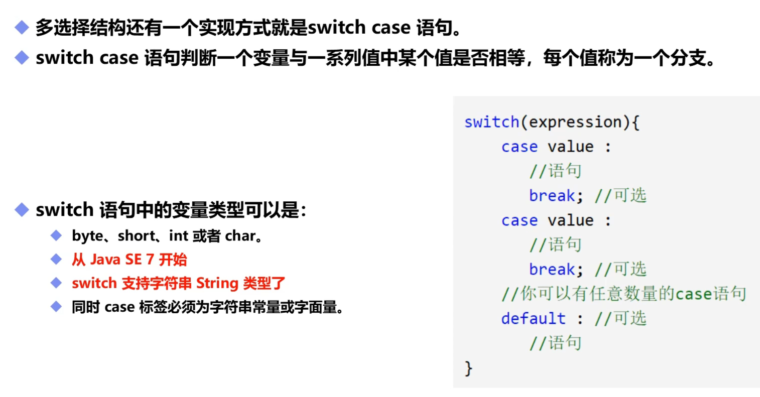 switch多选择结构