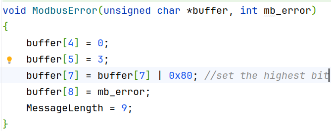 modbus_错误码函数