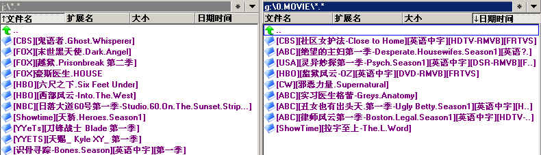 屋企硬盘上面嘅美剧~