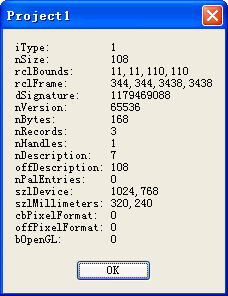 用 GDI 操作 EMF 文件[6]: GetEnhMetaFileHeader - 获取 EMF 的头文件