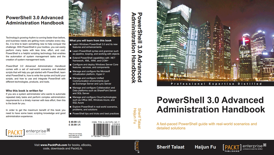 《PowerShell 3.0 Advanced Admin handbook》已于今日上市