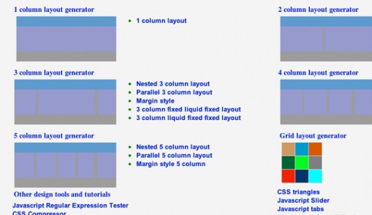 12 column layouts 540x312 18个节约时间提高效率的CSS工具