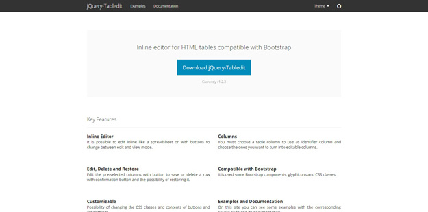 jQuery Tabledit