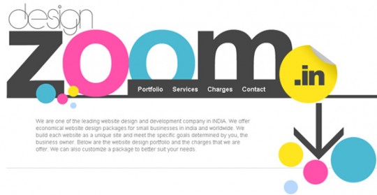 designzoom 540x279 45个网页中充满创意的字体排版