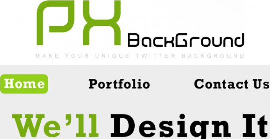 pxbackground 540x279 45个网页中充满创意的字体排版