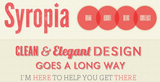 syropia 540x279 45个网页中充满创意的字体排版