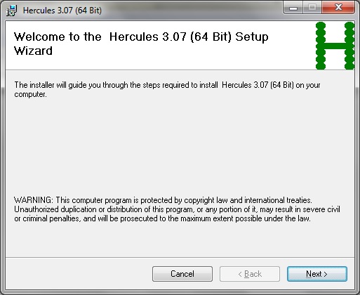 Figure 1: Welcome Window (MSVC Installer Package)