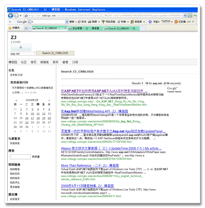如何使用谷歌的自定义搜索引擎来搜寻一个ASP.NET网站【转】
