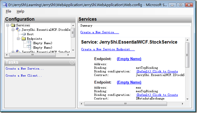 WCF Service Configuration Editor