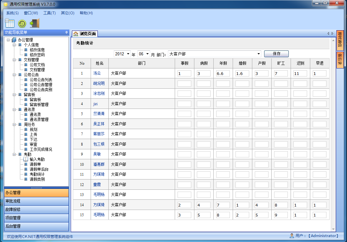 吉日嘎拉，通用权限管理系统组件