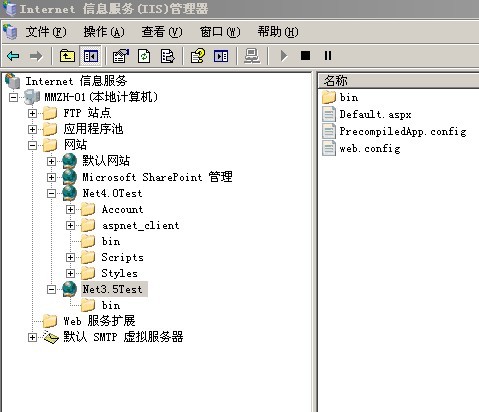 Windows2003 + IIS6 安装.Net FrameWork 4.0 兼容早期版本的测试第1张