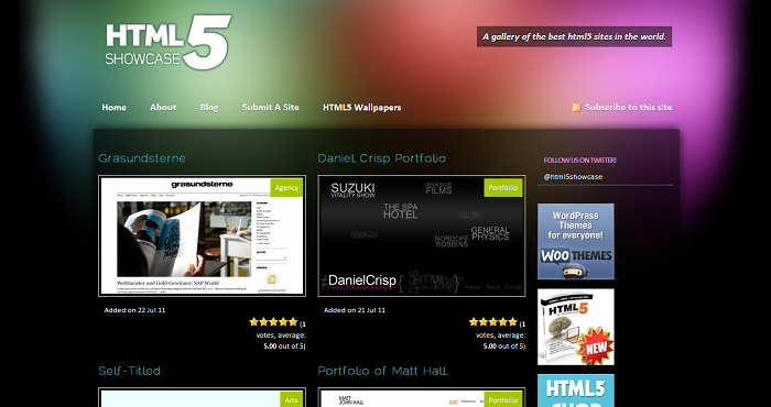 获取 HTML5 网页设计灵感的10个网站推荐