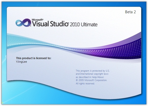 Visual Studio 2010 Ultimate Beta 2启动Logo