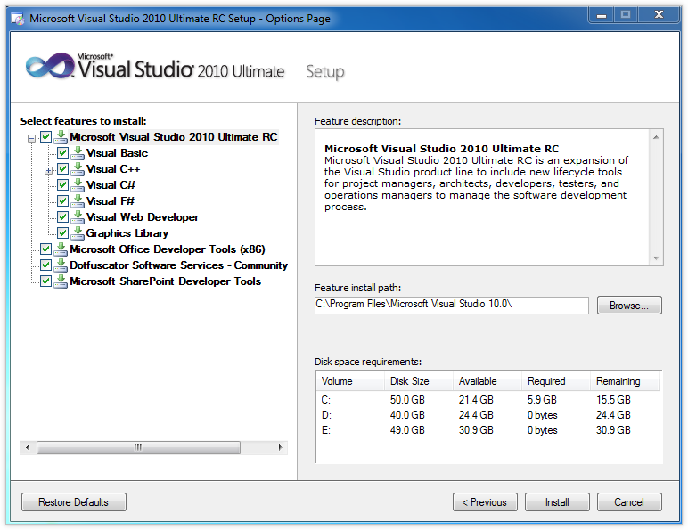 Visual Studio 2010 and .NET Framework 4 Release Candidate发布