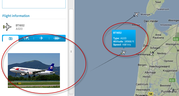 利用Google Maps追踪正在飞行的航班