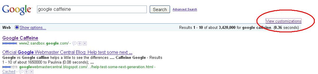 google个性化搜索