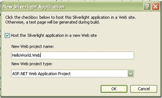 SilverlightSerial_Hellowworld_CreateNewProject_TwoStep