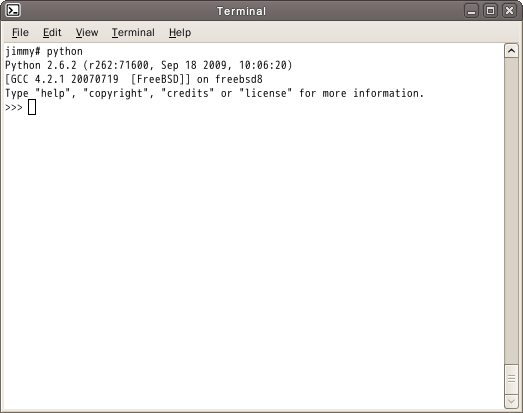 Freebsd8命令终端截图