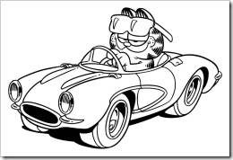 Garfield-drives-a-car