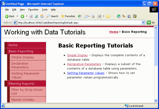 ［翻译］在Asp.net 2.0中操作数据：：母板页和站点导航