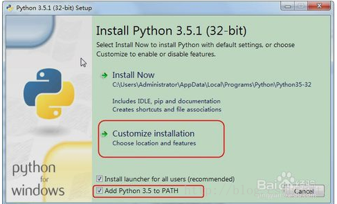 勾选Add Python to path